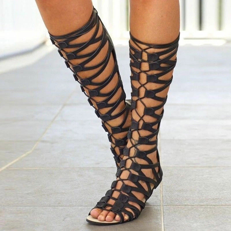 Tan Cut-Out Gladiator Heels – Munroe Shoetique