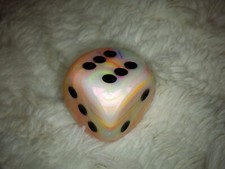 Jumbo 30mm D6 Festive Circus Black Dice Extra Large Blacklight Reactive RPG