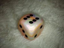 Jumbo 30mm D6 Festive Circus Black Dice Extra Large Blacklight Reactive RPG