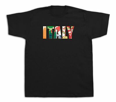 Italia Italy tourist spots city sites t shirt funny casual gift tee