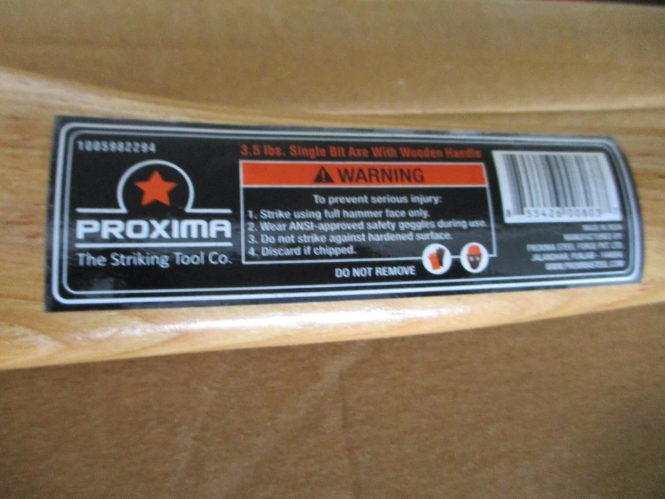 LOTE DE 4 ejes en una caja ~ Próxima 3,5 libras hacha 33 pulgadas mango de madera de nogal Foto 4 de 4