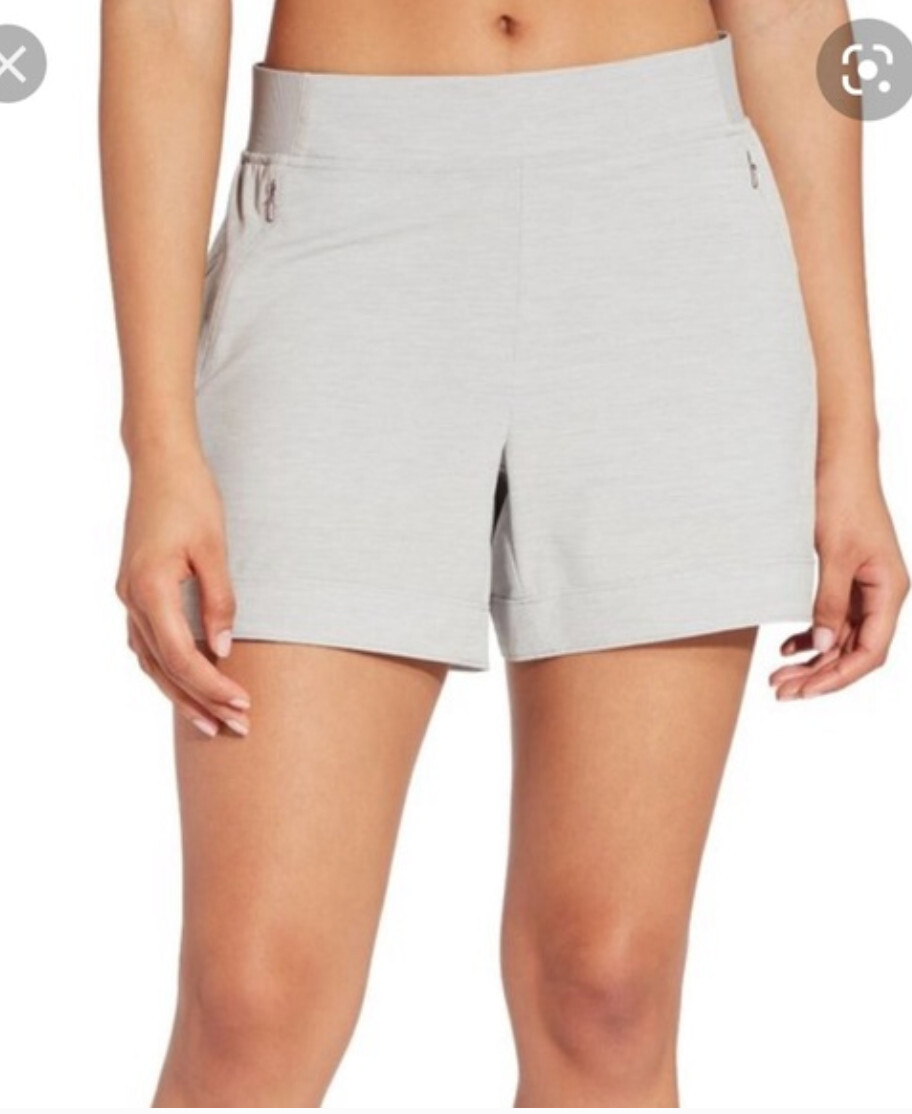 CALIA by Carrie Underwood Women’s Shorts Small Gray Stretch Waist 2 Zip Pockets