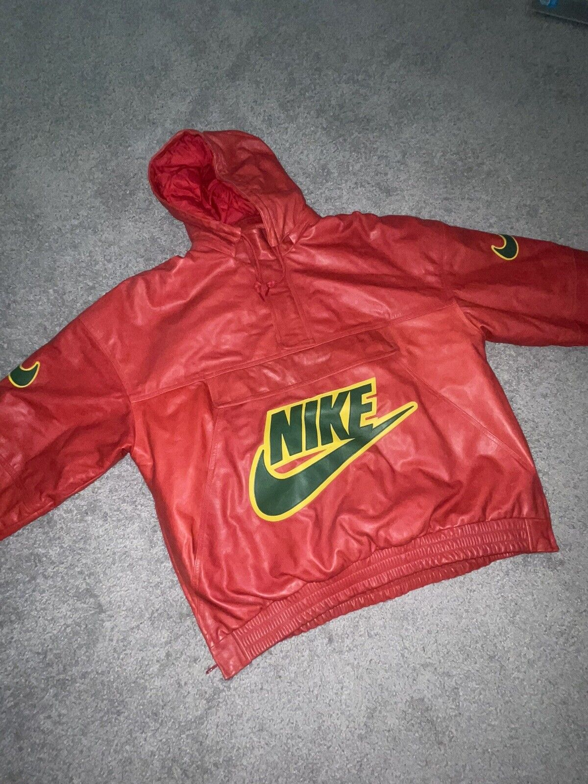 Supreme Nike Leather Anorak RED XL