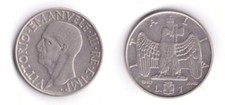 1940 Vittorio Emanuele III Lire 1 Impero Nichelio Circolata Vedi Foto