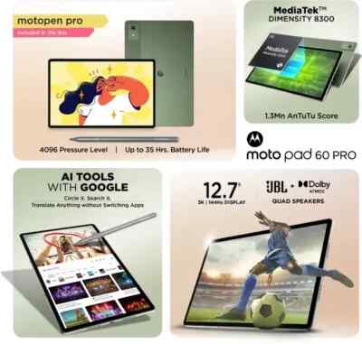 Motorola Pad 60 Pro Pantone Bronze Green 8GB RAM 128GB ROM WIFI