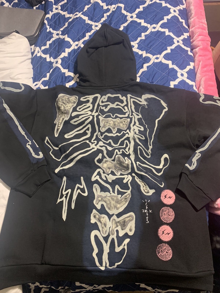 Travis Scott x Fragment Skeleton Graffiti Hoodie - SIZE XXL *IN