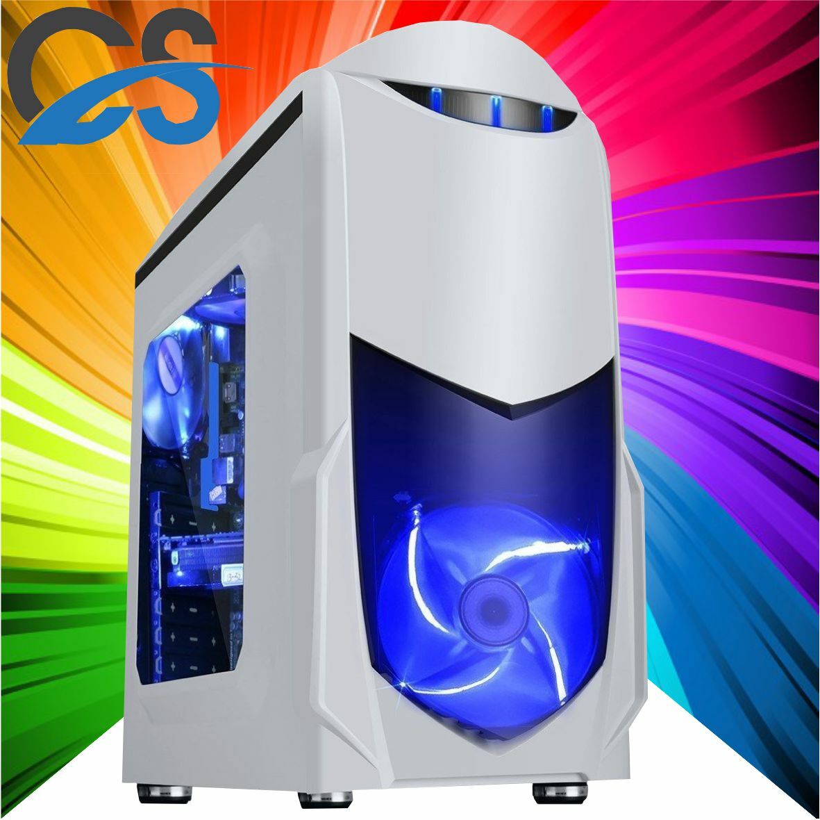 ULTRA FAST Quad Core Gaming Computer PC Tower WIFI 8GB 500GB Win 10 2GB