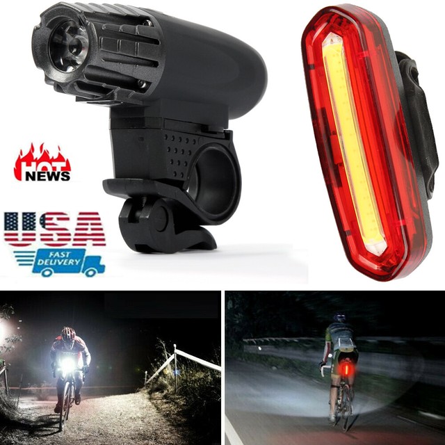 rechargeable bike lights ebay