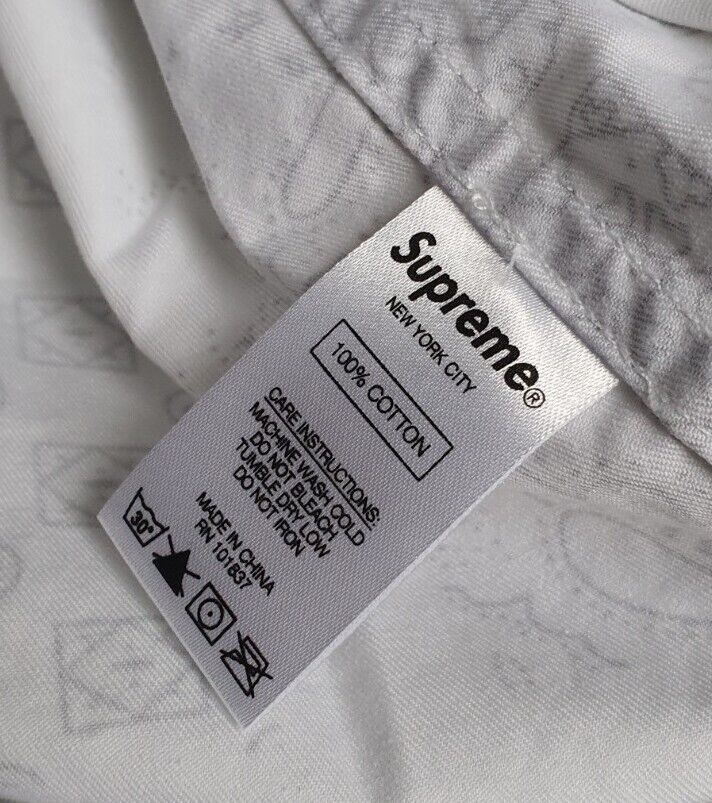 SS20 Supreme Paisley Grid shirt white size XL button up