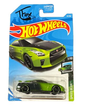 Hot Wheels Tanner Fox  17 Nissan GT-R (R35) Guaczilla Speed Blur