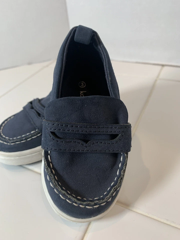 Zapatos Koala Bebé Niño Niño 3M Azul Sin Cordones Estilo “Penny Mocasín” Foto 2 de 4