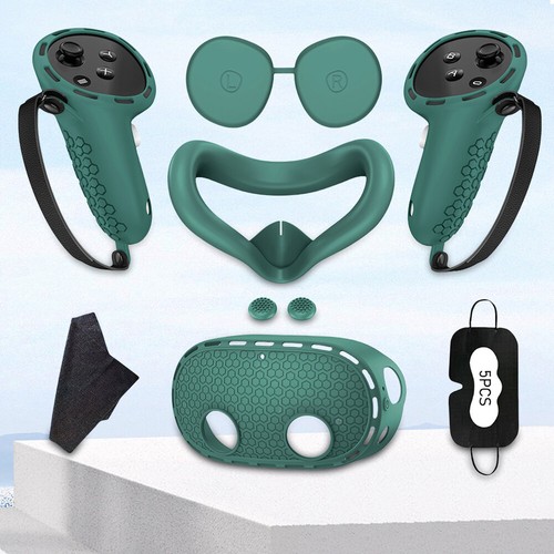 Silicone Cover Set Controller Grips VR Shell Cover for Meta Quest 3S (Green) - Afbeelding 11 van 11