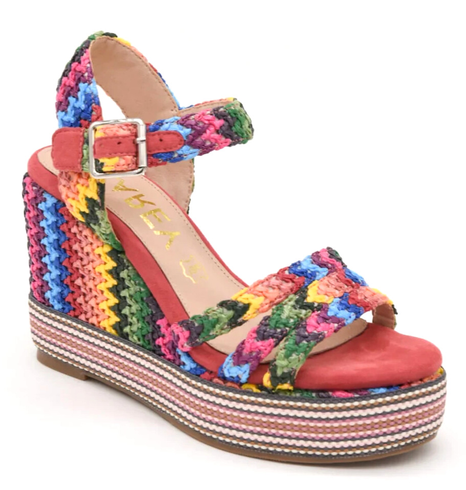 AZAREY 494J601 SANDALI SCARPE DONNA APERTE ESTIVE FIBBIA CINTURINO PELLE CORAL