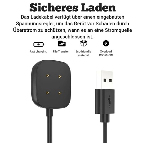 USB Ladekabel Für Fitbit Versa 3 / 4 / Sense /Sense 2 Watch Magnetisch Ladegerät - 第 4/10 張圖片