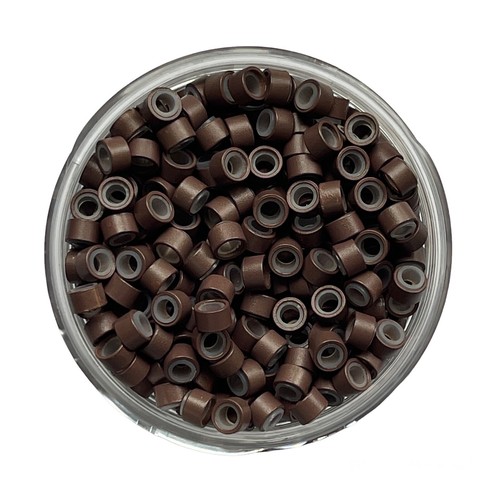 4mm 4.5mm 5mm Silicone Lined Micro Rings Beads for i-Tip Hair Extensions 100pcs - Picture 5 of 11