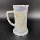 Vintage Federal Milk Glass Moonglow Opalescent Iridescent Beer Stein Mug