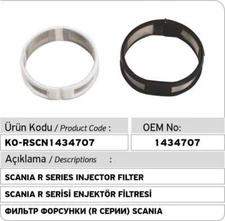 1434707 SCANIA HPI UNIT INJECTOR FILTER SET (BLACK + WHITE)
