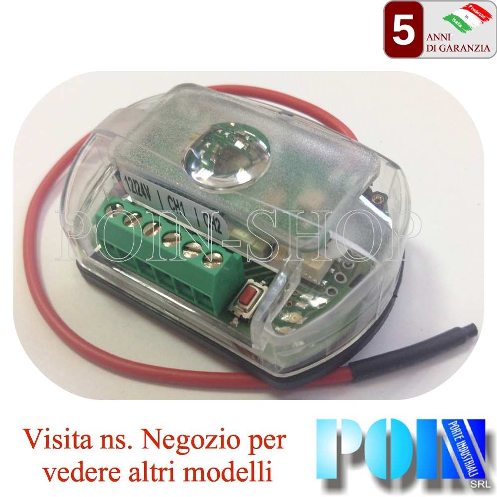 RICEVENTE RADIO BICANALE 868 Mhz COMPATIBILE TRASMETTITORI CODICE FISSA ROLLING