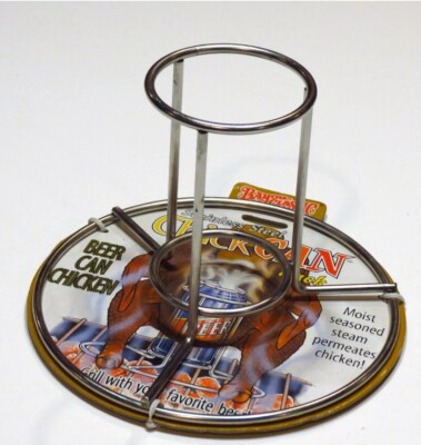 Bayou Classic Beer Can Chicken Stainless Steel Roaster For Grill Or Oven New!