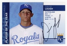SIGNED BASEBALL POSTCARD AUTO KANSAS CITY ROYALS MILB DAVID LOUGH POY
