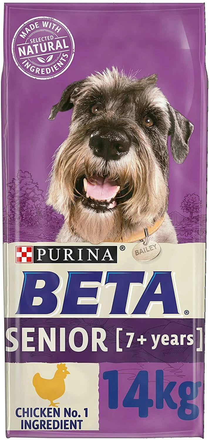 Beta Purina Senior Dry Dog Food with Chicken Natural Nutrition for 7+ Dogs 14 kg
Opens in a new wind