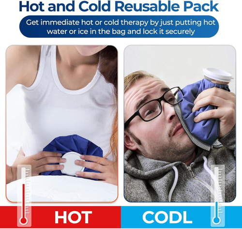 Ice Pack for Injuries Reusable: 3 Packs Ice Cold Packs Ice Bag Hot Water Hot & - Picture 4 of 12