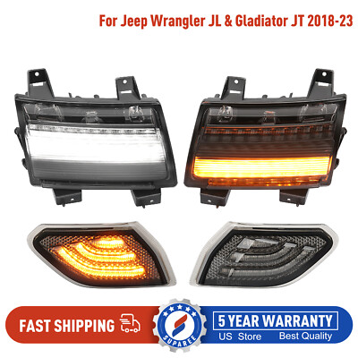 LED Turn Signals & Side Marker Lights For Jeep Wrangler JL & Gladiator JT 18-23
