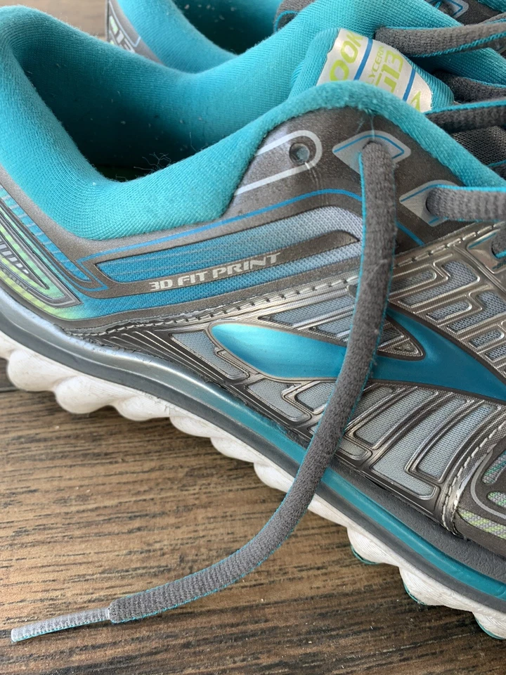 Brooks Glycerin 13 Mujer Talla 7.5 B Gris Azul Correr Entrenamiento Zapatos Ajuste 3D N12 Foto 2 de 4