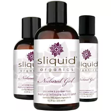 Sliquid Organics Natural Gel Aloe Based Intimate Lubricant - Choose Size