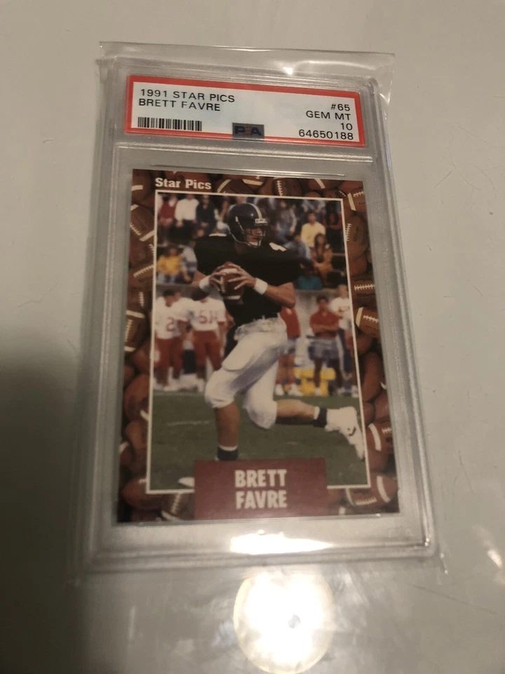 Tarjeta de novato Star Pics Brett Favre #65 PSA 10 Foto 2 de 4