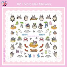 ??TOTORO STUDIO GHIBL 62 3D Nail Art Stickers Decals Transfers Kawaii UK??