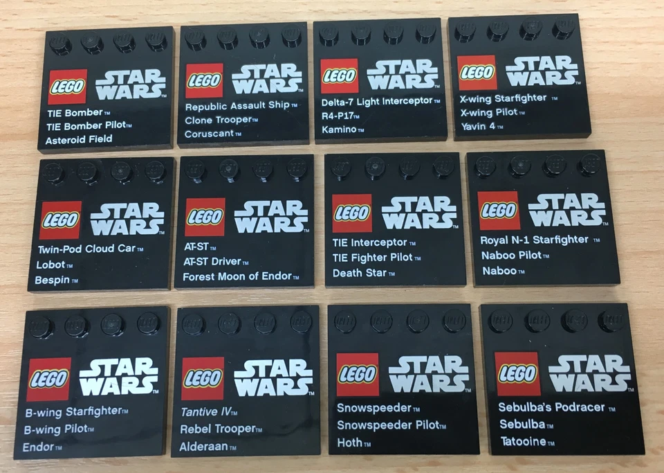 LEGO ® - STAR WARS Typenschilder Sockelplatte Fliese Tile für Collectables  6179 - Bild 3 von 4