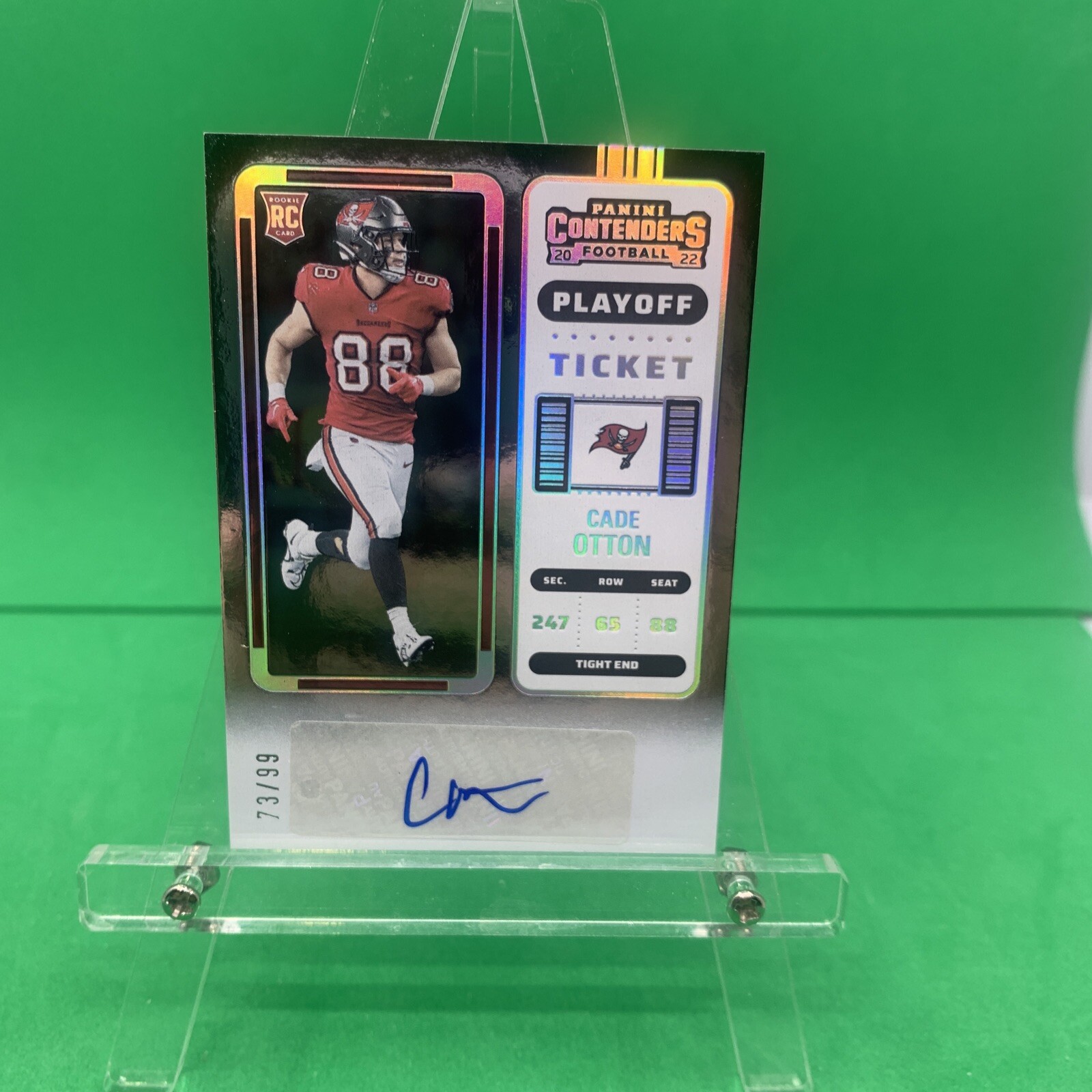 2022 Panini Contenders CADE OTTON Rookie Ticket Auto RC #201 SP Buccaneers 73/99