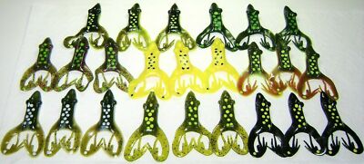 24 MISTER TWISTER 4 INCH HAWG FRAWG LURES FROGS BASS PIKE NICE ASSORTED COLORS