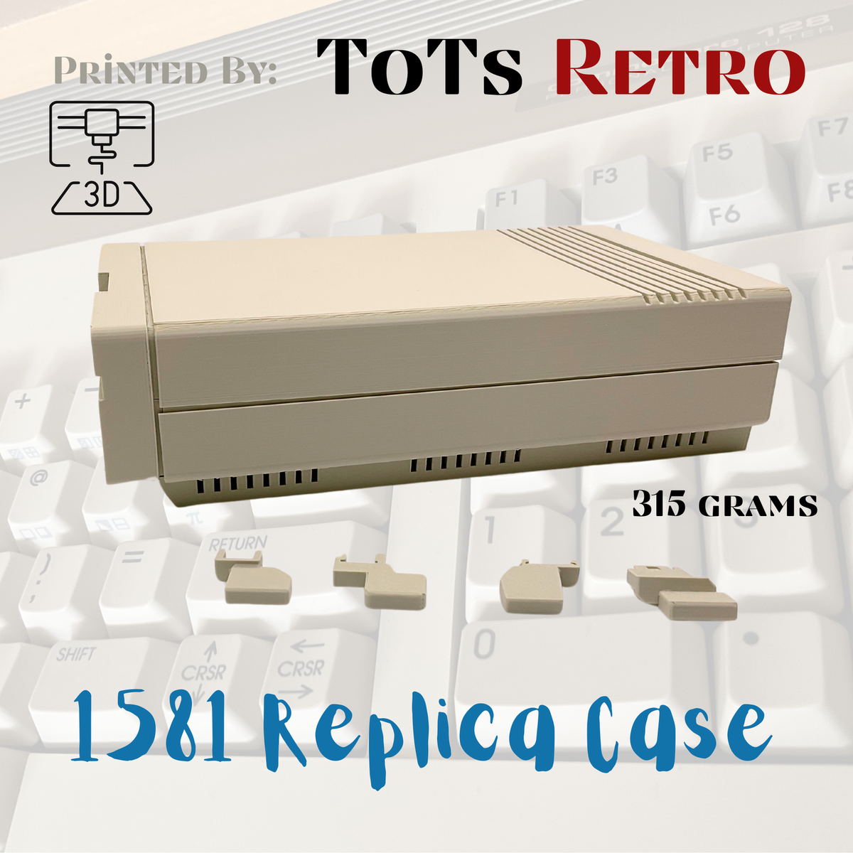 Commodore 1581 Replica Case 3d Printed For Commodore c64 or c128