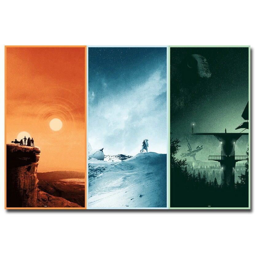 Star Wars The Force Awakens Minimalist Movie Poster Wall Art Print