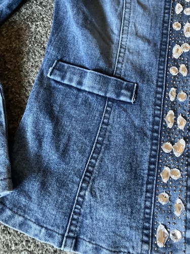 Bejeweled Denim Jacket Small - Picture 3 of 7