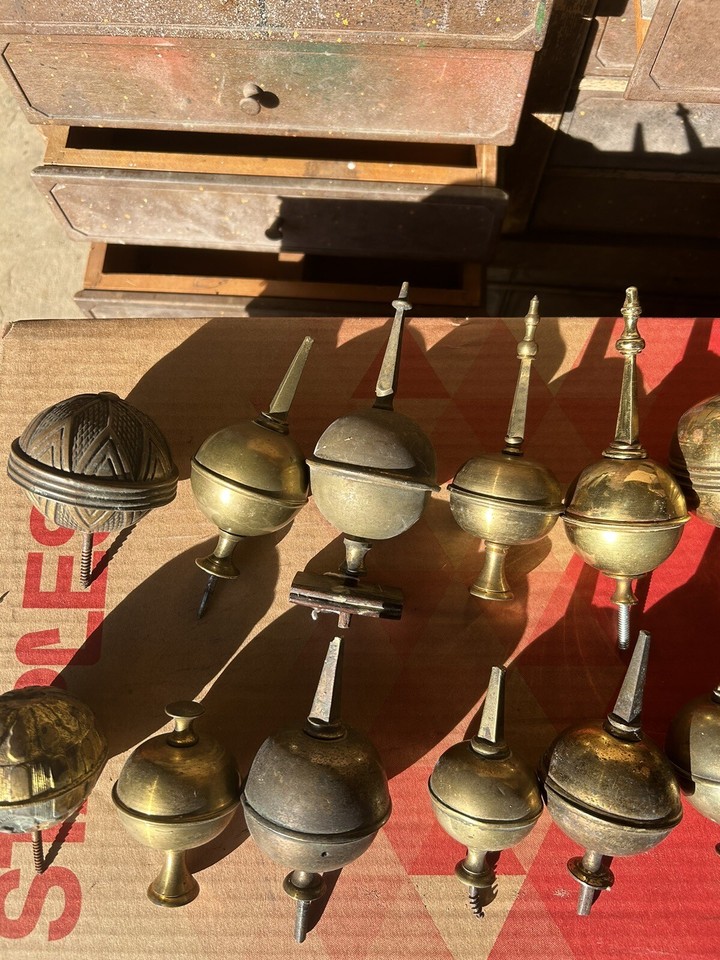antique brass clock finials eBay