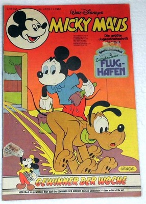 Micky Maus Nr.  47   /  23.11.1982 / mit Bastelteil