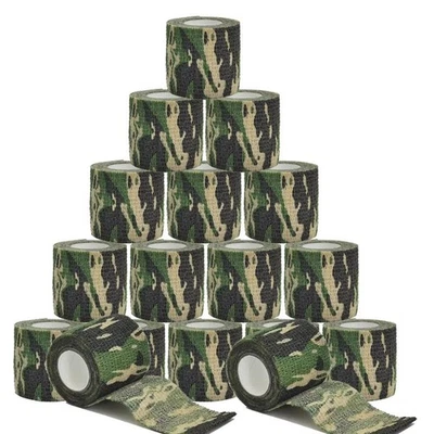 ANAMPION 15/45Rolls Camo Self Adhesive Wrap Hunting Self-Adhesive Protective Bandage