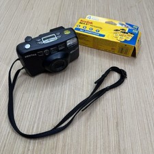 Pentax IQZoom 140 35mm Film Camera w/ Film and New Battery - PRISTINE CONDITION