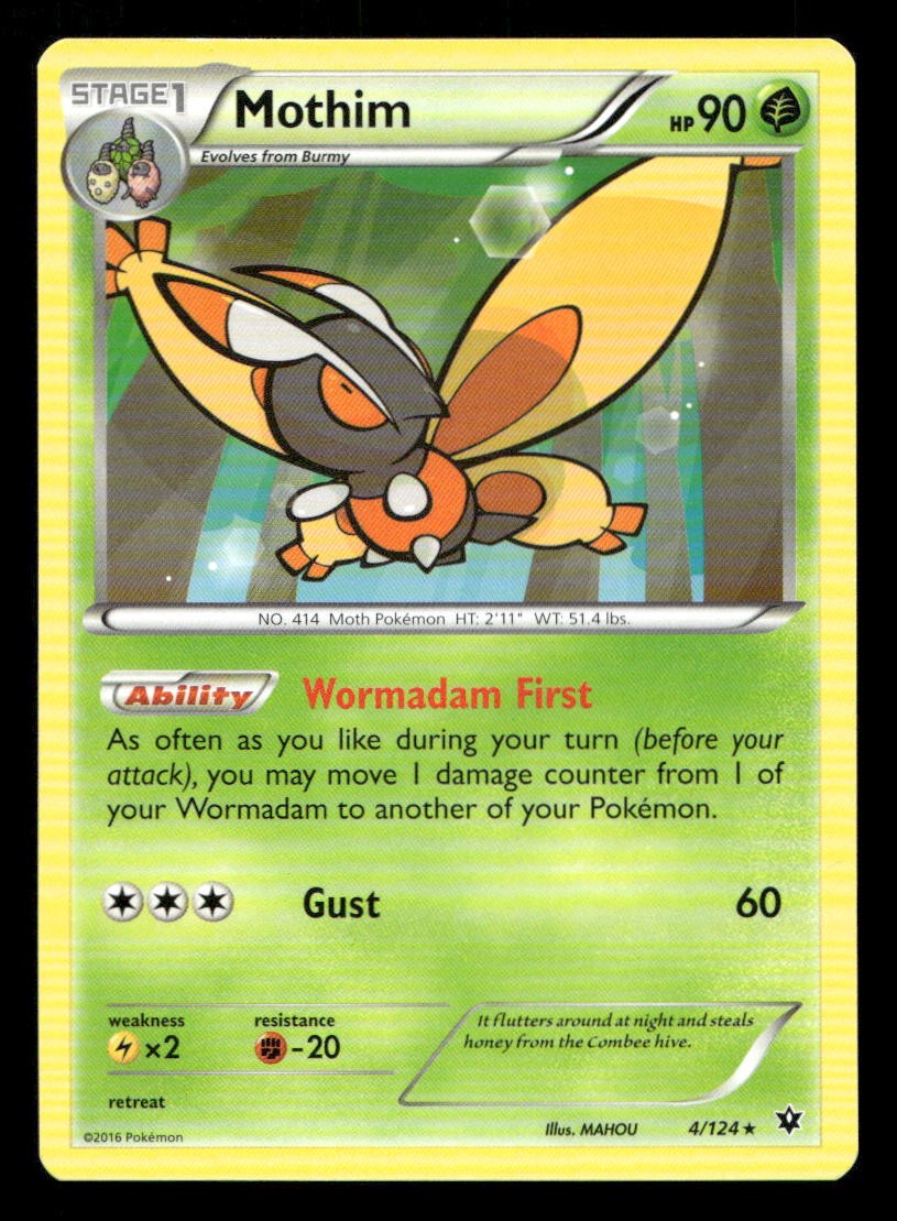 Mothim 4/124 Fates Collide NM/M Pokemon