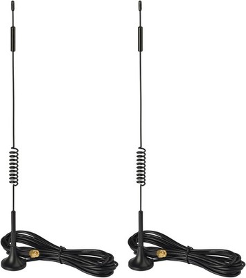 4G LTE Antenne 7dBi SMA Stecker Cellular Antenne mit Magnetfuß - 2 Stück für 4G 