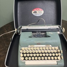Vintage Smith-Corona Elect Blue With Case UNTESTED AS IS READ DESCRIPTION thumbnail