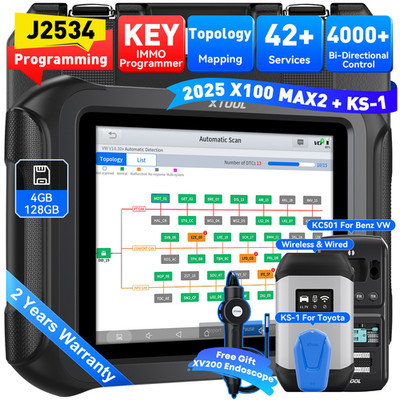 XTOOL X100 MAX2 KC501 KS-1 IMMO Key Programmer J2534 ECU Programming Diagnostic