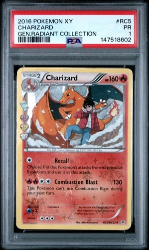 2016 POKEMON XY GENERATIONS RADIANT COLLECTION #RC5 CHARIZARD PSA 1