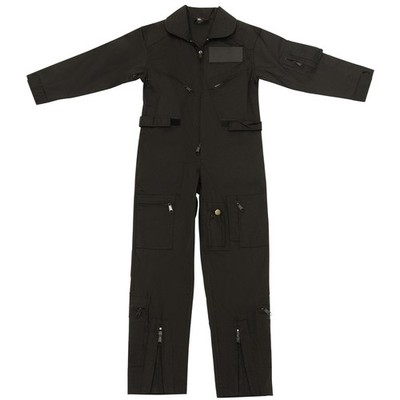 Rothco Kids Flightsuit | Black | XL | 7301 | Jumpsuit Coveralls Pilot Air Force