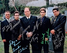 THE SOPRANOS CAST 8.5X11 SIGNED PHOTO JAMES GANDOLFINI AUTOGRAPH HBO TV POSTER
