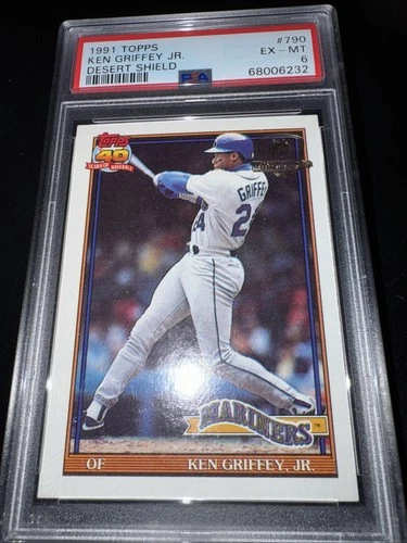 New Listing1991 Topps Ken Griffey Jr #790 Operation Desert Shield PSA 6 Seattle Mariners