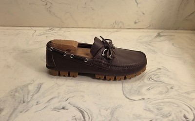 New! Salvatore Ferragamo 'Giosue' Boat Loafers Brown Mens Size 7 M